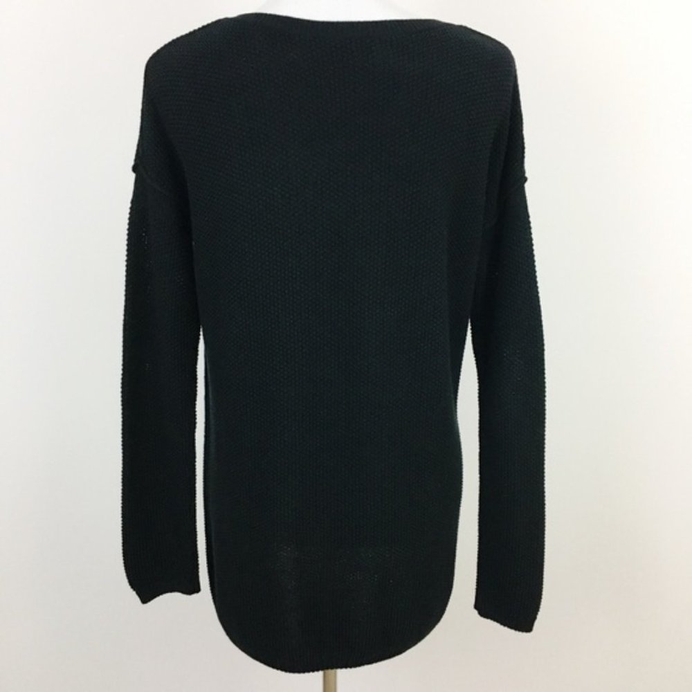 Vince cashmere cotton seed stitch waffle knit boxy relaxed fit pullover sweater - Picture 5 of 16